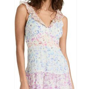 NWT LoveShackFancy Womens Seneca Floral Tiered Fit & Flare Dress